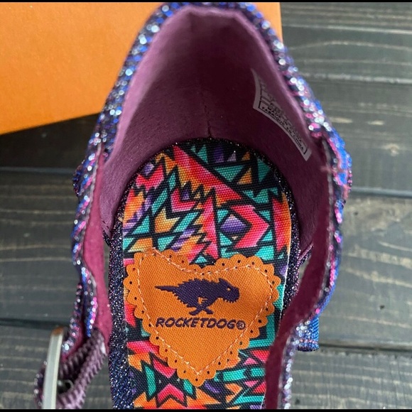 NEW Rocket Dog Purple Ankle Strap Heels - Picture 6 of 8